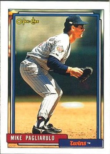 #721 Mike Pagliarulo - Minnesota Twins - 1992 O-Pee-Chee Baseball