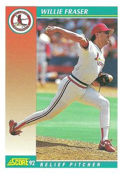 #721 Willie Fraser - St. Louis Cardinals - 1992 Score Baseball
