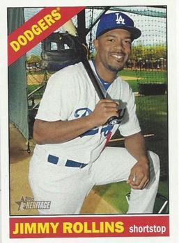 #721a Jimmy Rollins - Los Angeles Dodgers - 2015 Topps Heritage Baseball