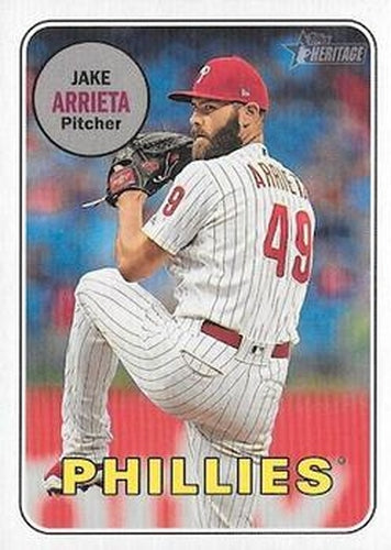 #721b Jake Arrieta - Philadelphia Phillies - 2018 Topps Heritage Baseball