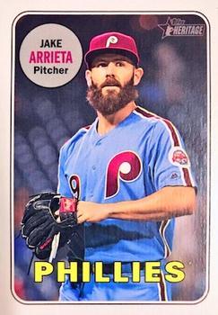 #721c Jake Arrieta - Philadelphia Phillies - 2018 Topps Heritage Baseball