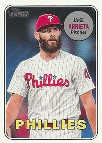 #721d Jake Arrieta - Philadelphia Phillies - 2018 Topps Heritage Baseball
