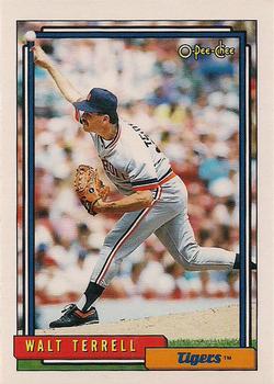 #722 Walt Terrell - Detroit Tigers - 1992 O-Pee-Chee Baseball