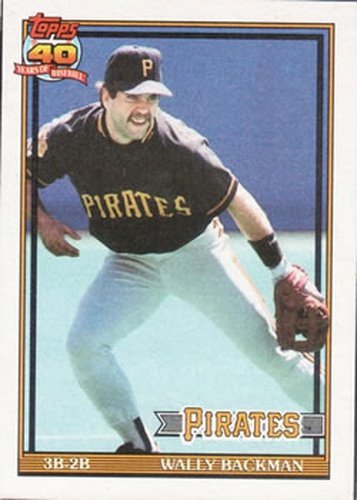 #722 Wally Backman - Pittsburgh Pirates - 1991 Topps Baseball