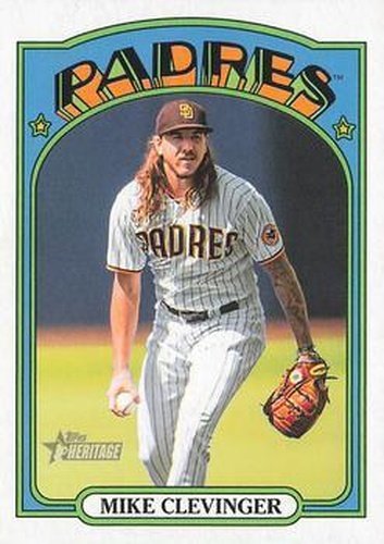 #722 Mike Clevinger - San Diego Padres - 2021 Topps Heritage Baseball
