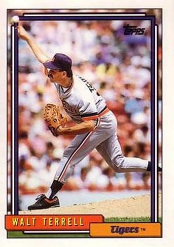 #722 Walt Terrell - Detroit Tigers - 1992 Topps Baseball