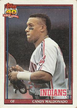 #723 Candy Maldonado - Cleveland Indians - 1991 Topps Baseball