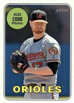 #723 Alex Cobb - Baltimore Orioles - 2018 Topps Heritage Baseball