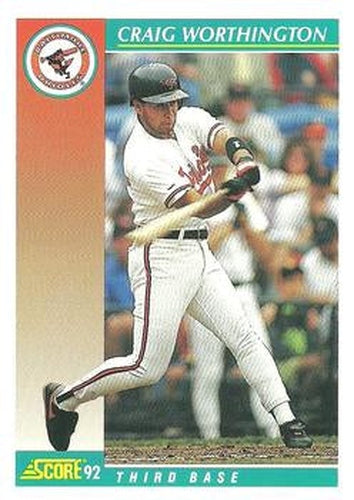 #724 Craig Worthington - Baltimore Orioles - 1992 Score Baseball