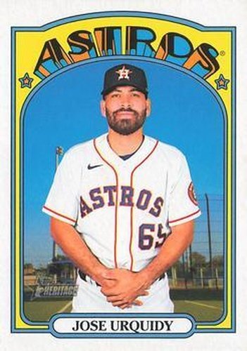 #724 Jose Urquidy - Houston Astros - 2021 Topps Heritage Baseball