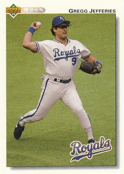 #725 Gregg Jefferies - Kansas City Royals - 1992 Upper Deck Baseball