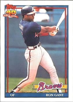 #725 Ron Gant - Atlanta Braves - 1991 O-Pee-Chee Baseball