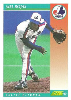 #725 Mel Rojas - Montreal Expos - 1992 Score Baseball