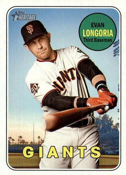 #725 Evan Longoria - San Francisco Giants - 2018 Topps Heritage Baseball