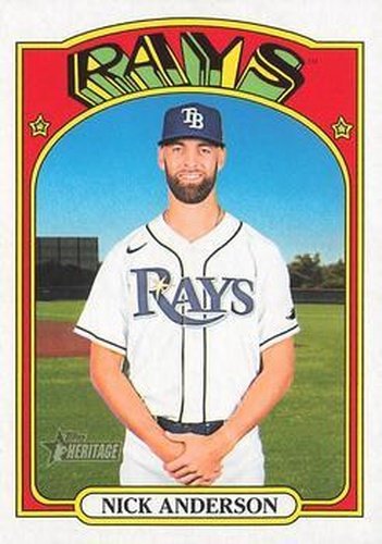 #725 Nick Anderson - Tampa Bay Rays - 2021 Topps Heritage Baseball