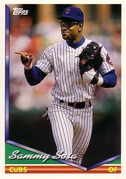 #725 Sammy Sosa - Chicago Cubs - 1994 Topps Baseball