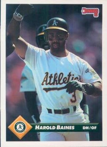 #725 Harold Baines - Oakland Athletics - 1993 Donruss Baseball
