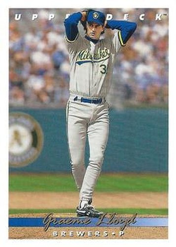 #725 Graeme Lloyd - Milwaukee Brewers - 1993 Upper Deck Baseball