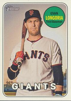 #725c Evan Longoria - San Francisco Giants - 2018 Topps Heritage Baseball