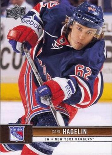 #118 Carl Hagelin - New York Rangers - 2012-13 Upper Deck Hockey