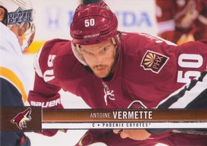 #141 Antoine Vermette - Phoenix Coyotes - 2012-13 Upper Deck Hockey