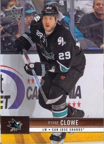#154 Ryane Clowe - San Jose Sharks - 2012-13 Upper Deck Hockey
