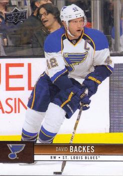 #161 David Backes - St. Louis Blues - 2012-13 Upper Deck Hockey