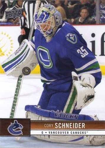 #183 Cory Schneider - Vancouver Canucks - 2012-13 Upper Deck Hockey