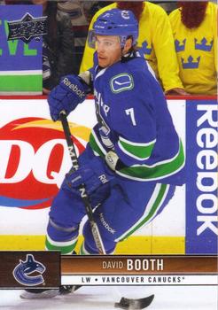 #185 David Booth - Vancouver Canucks - 2012-13 Upper Deck Hockey