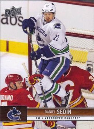 #186 Daniel Sedin - Vancouver Canucks - 2012-13 Upper Deck Hockey