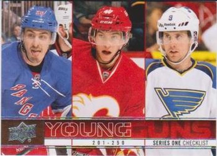 #250 Chris Kreider / Sven Baertschi / Jaden Schwartz - New York Rangers / Calgary Flames / St. Louis Blues - 2012-13 Upper Deck Hockey