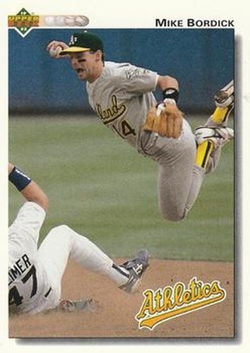 #727 Mike Bordick - Oakland Athletics - 1992 Upper Deck Baseball