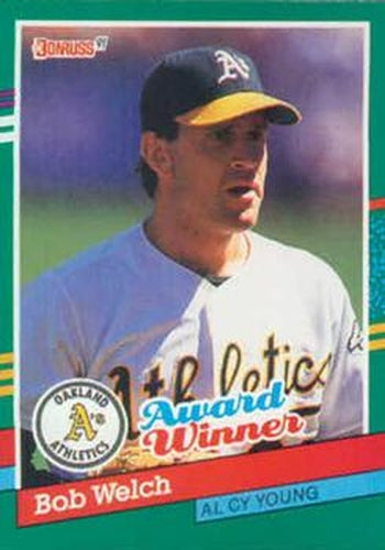 #727 Bob Welch - Oakland Athletics - 1991 Donruss Baseball