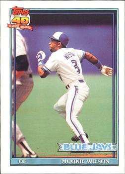 #727 Mookie Wilson - Toronto Blue Jays - 1991 O-Pee-Chee Baseball