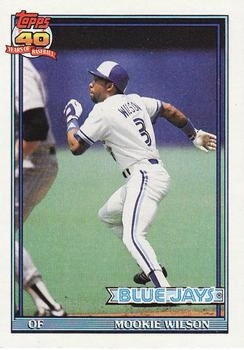 #727 Mookie Wilson - Toronto Blue Jays - 1991 Topps Baseball