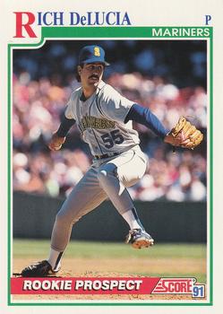 #728 Rich DeLucia - Seattle Mariners - 1991 Score Baseball