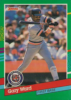 #728 Gary Ward - Detroit Tigers - 1991 Donruss Baseball