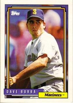 #728 Dave Burba - Seattle Mariners - 1992 Topps Baseball