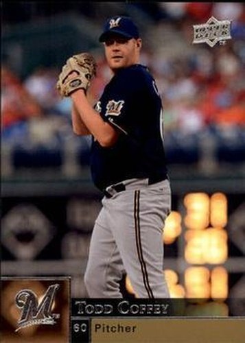 #728 Todd Coffey - Milwaukee Brewers - 2009 Upper Deck Baseball