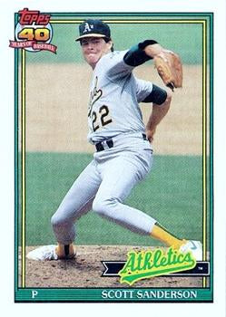 #728 Scott Sanderson - Oakland Athletics - 1991 Topps Baseball