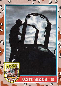 #142a COR Unit Sizes - B - 1991 Topps Desert Storm