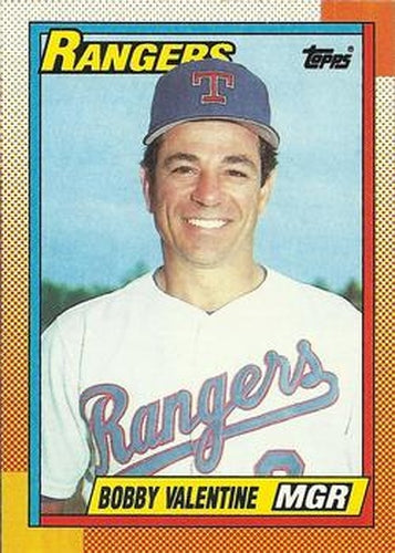 #729 Bobby Valentine - Texas Rangers - 1990 Topps Baseball