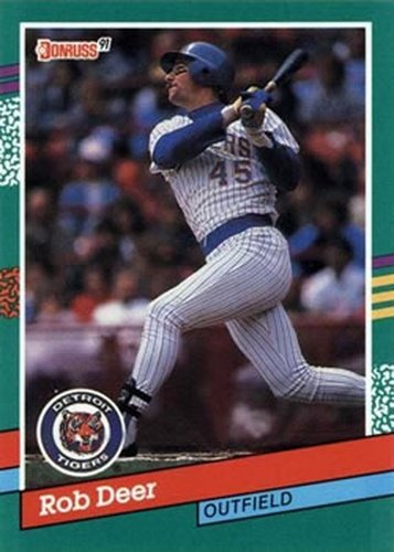 #729 Rob Deer - Detroit Tigers - 1991 Donruss Baseball