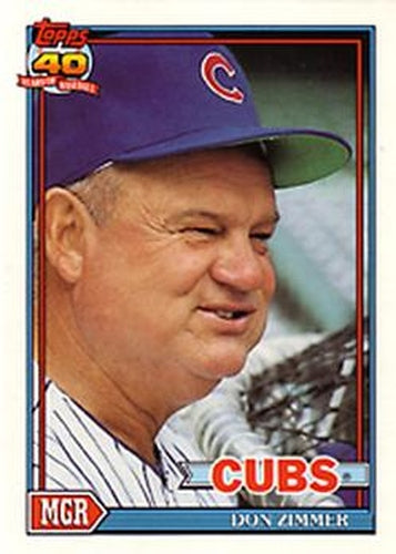 #729 Don Zimmer - Chicago Cubs - 1991 O-Pee-Chee Baseball