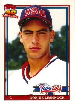 #72T Donnie Leshnock - USA - 1991 Topps Traded Baseball