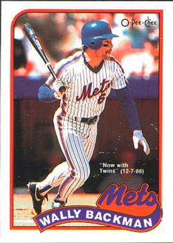 #72 Wally Backman - Minnesota Twins - 1989 O-Pee-Chee Baseball