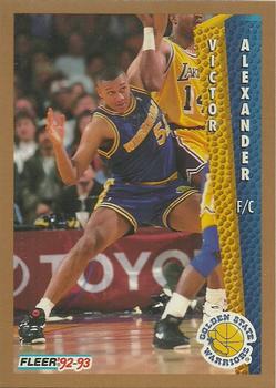 #72 Victor Alexander - Golden State Warriors - 1992-93 Fleer Basketball