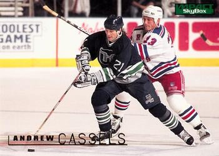 #72 Andrew Cassels - Hartford Whalers - 1995-96 SkyBox Impact Hockey