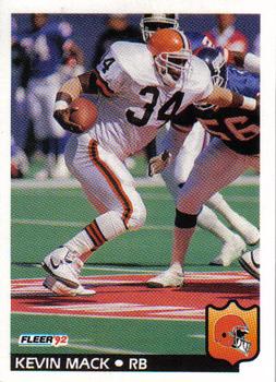#72 Kevin Mack - Cleveland Browns - 1992 Fleer Football