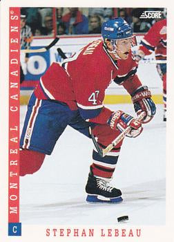 #72 Stephan Lebeau - Montreal Canadiens - 1993-94 Score Canadian Hockey